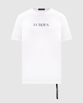 Ann Demeulemeester White t-shirt with Echoes print 2402MJTS0236FA206