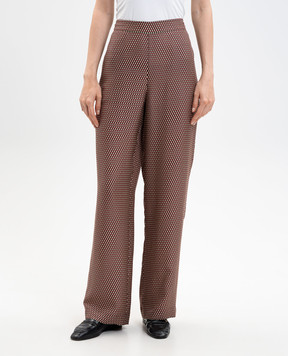 JOSEPH Sahel silk checked trousers JF009487