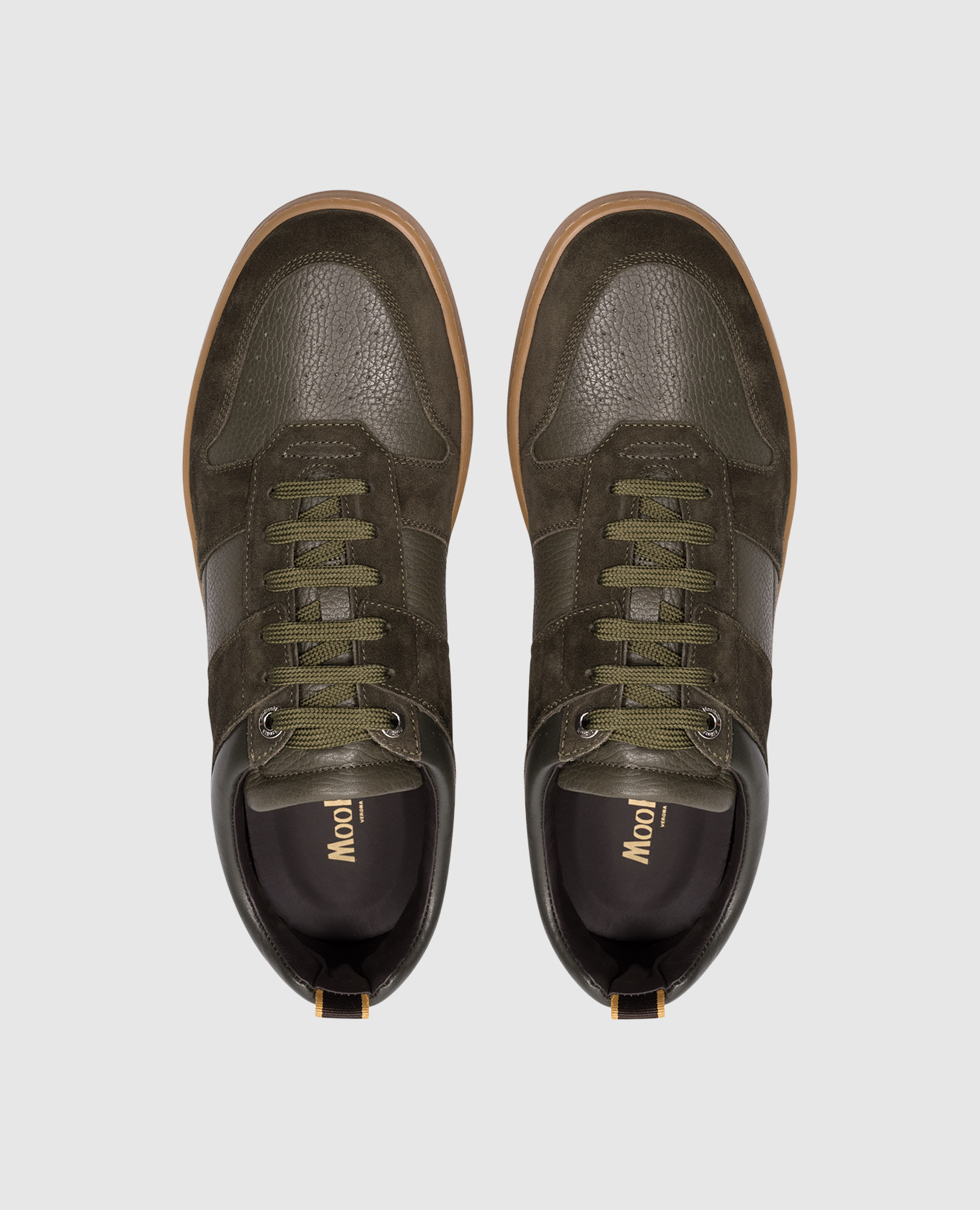 

BANKSY green leather sneakers with embossed logo MooRER