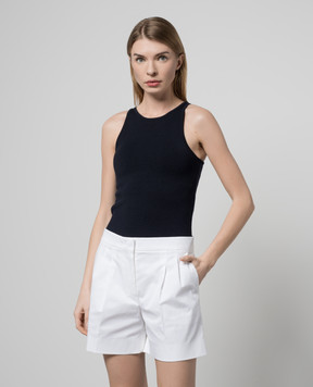Max Mara Blue Alfeo top with wool ALFEO