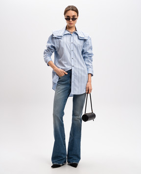 Y Project Blue striped shirt 101SI001F551