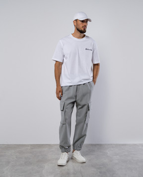 Balmain Gray joggers with wool DH1PO095VD59