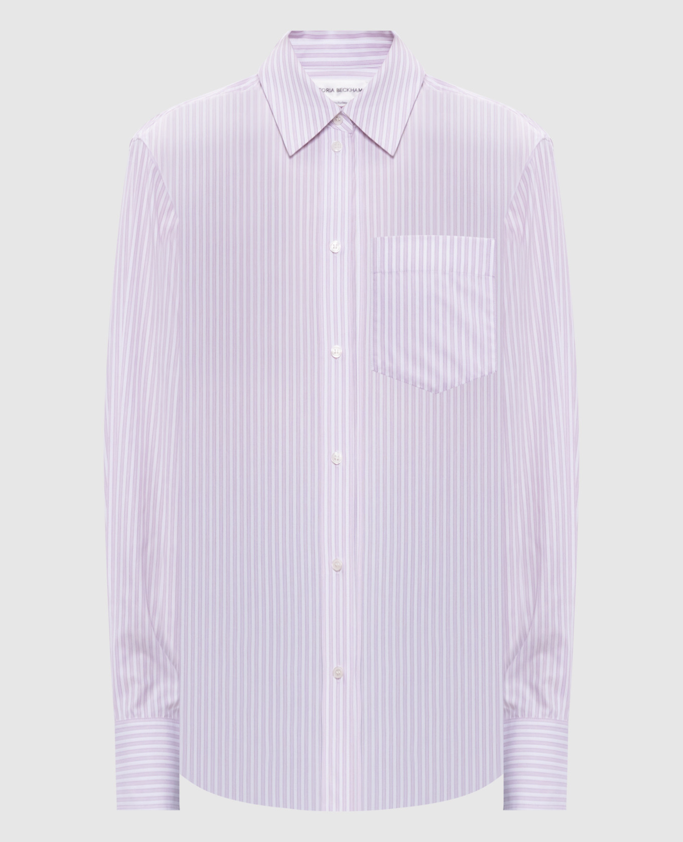 Striped shirt with embroidered monogram logo Victoria Beckham