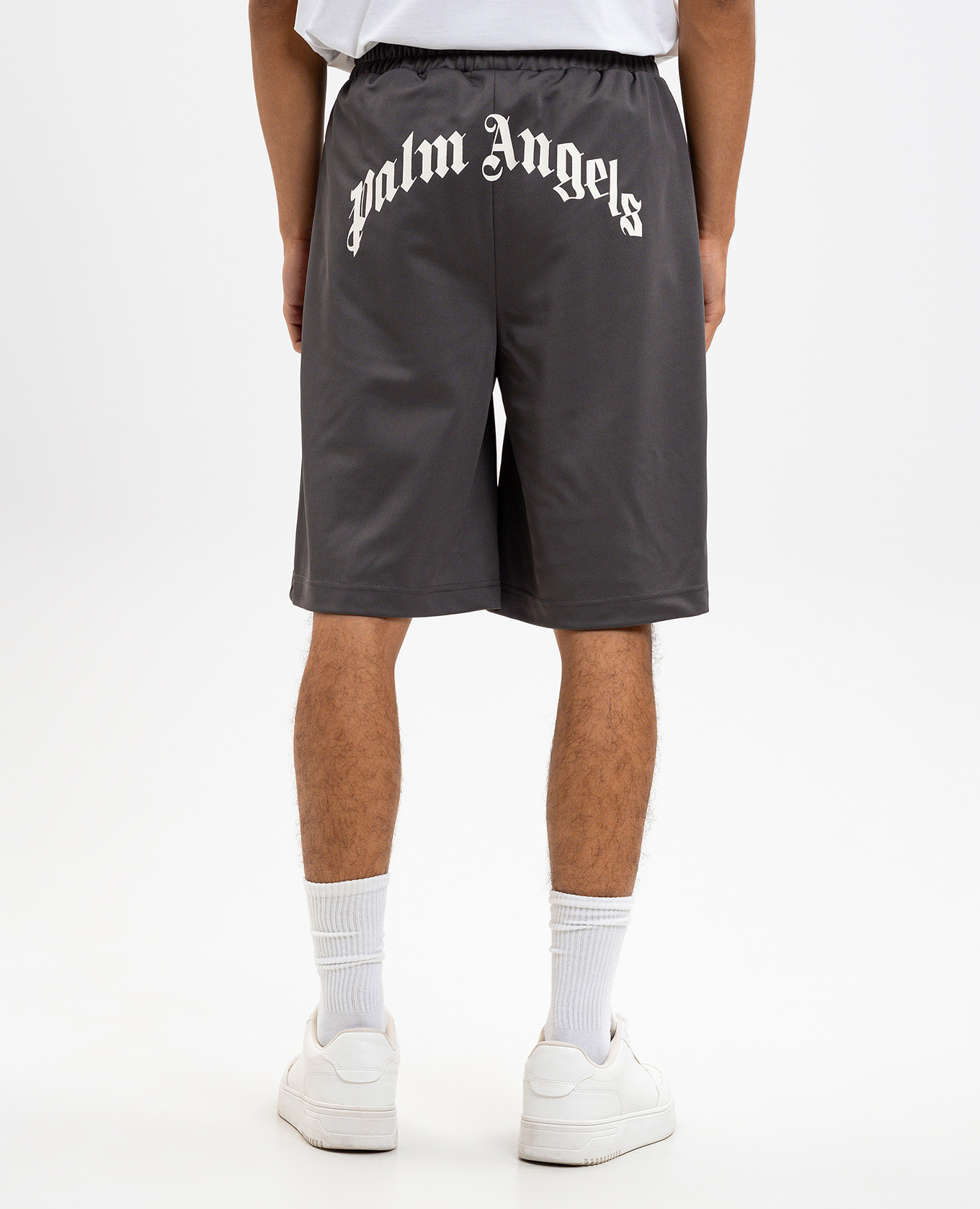 

Grey shorts with contrast logo Palm Angels