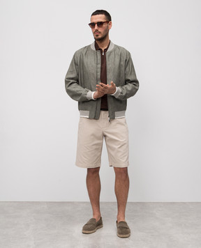 Cashmere&Whiskey Brown polo with silk and cashmere FS05