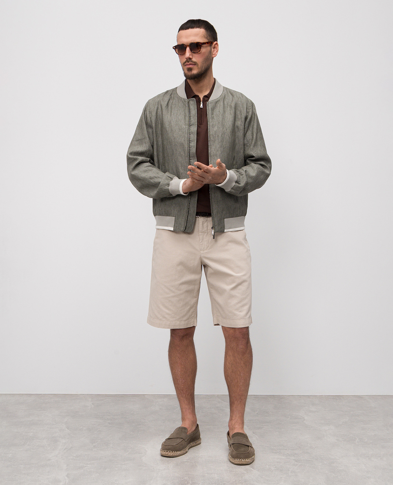 Brown polo with silk and cashmere Cashmere&Whiskey