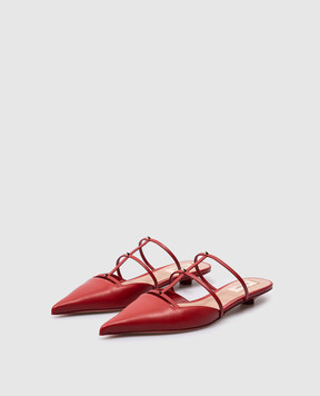Valentino Rockstud red leather mules 4W0S0IZ2ACT