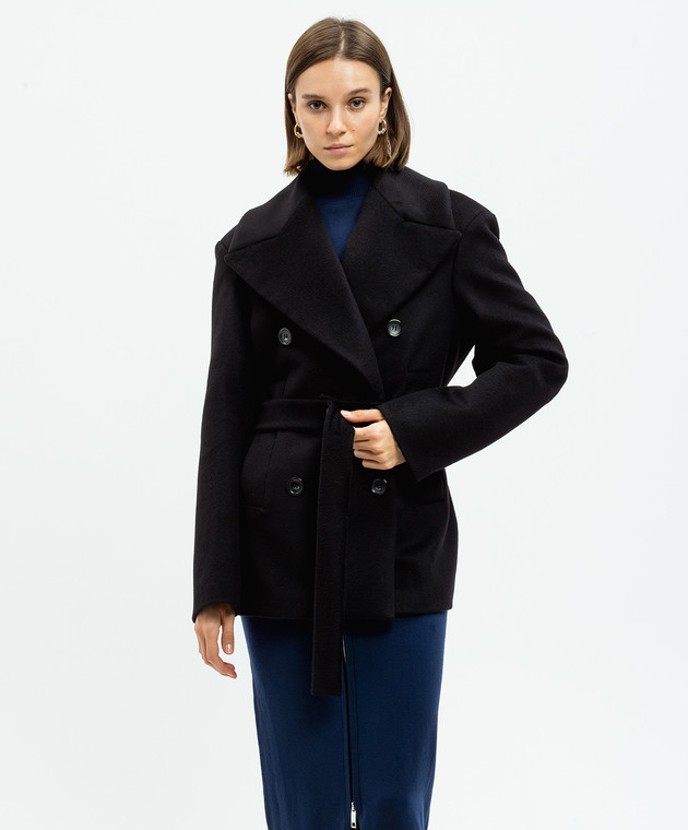 Max Mara Sportmax - Black ORCHIS double-breasted short coat