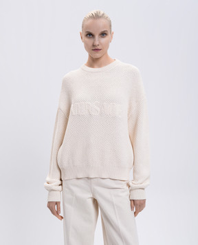 Versace Beige sweater with logo pattern 10209231A14757