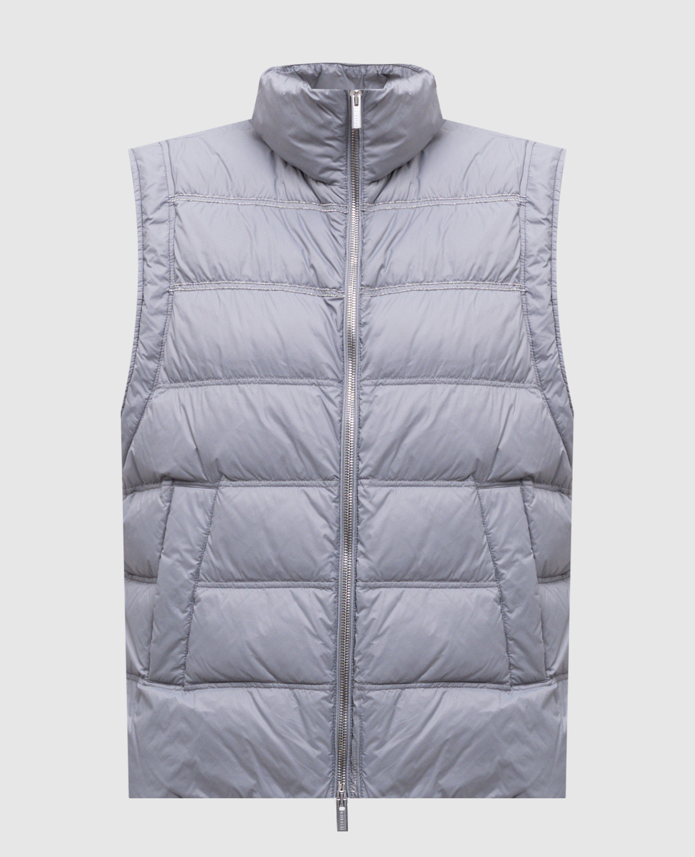 

Gray down vest with monil chain Peserico, Grey
