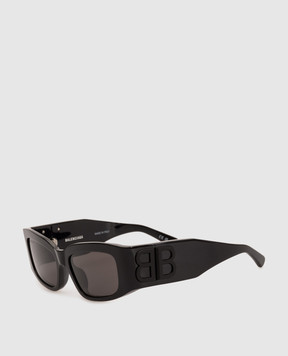 Balenciaga Dynasty D-Frame Black Logo Sunglasses 794338T0039