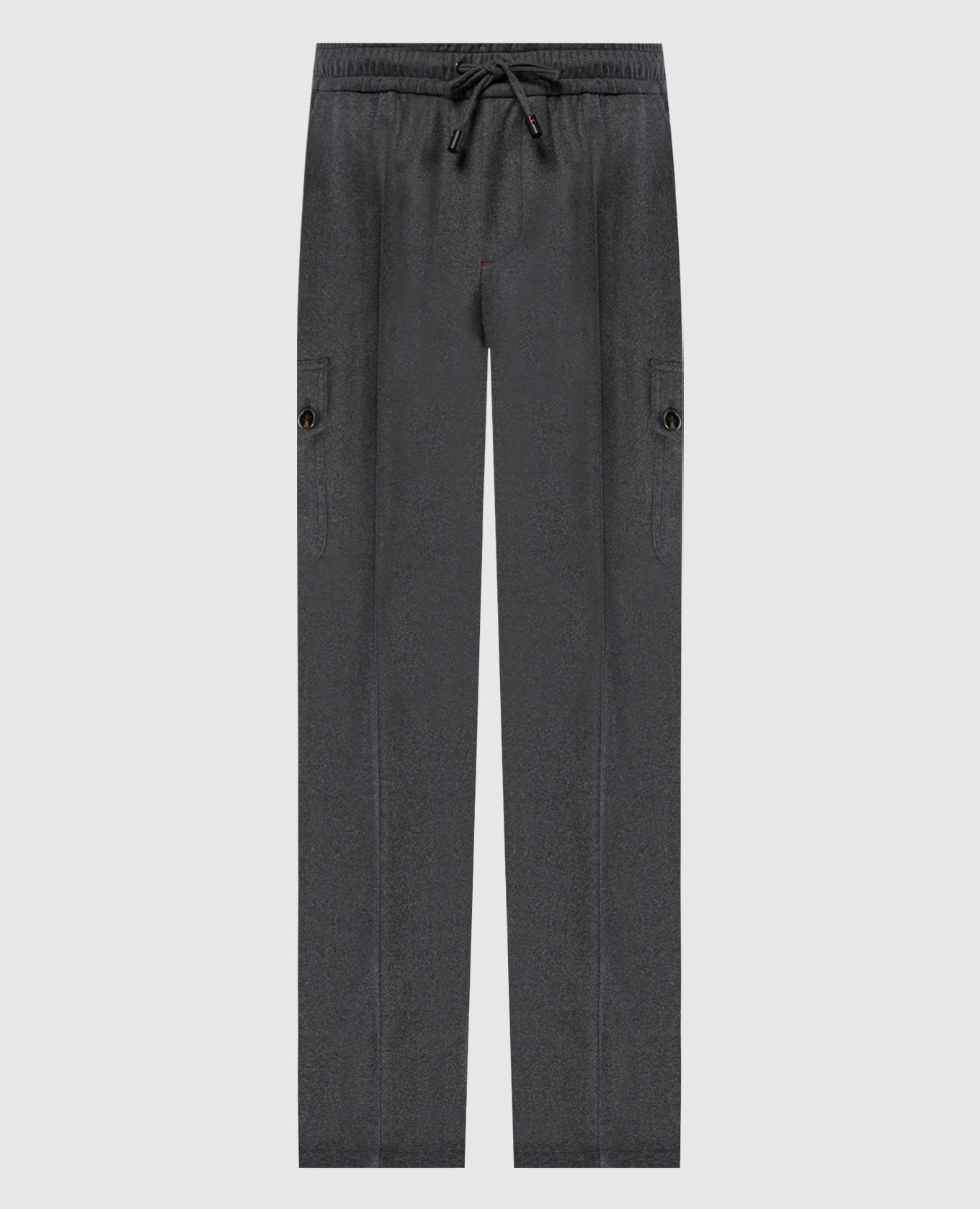 

Gray melange logo wool cargo pants ISAIA, Grey