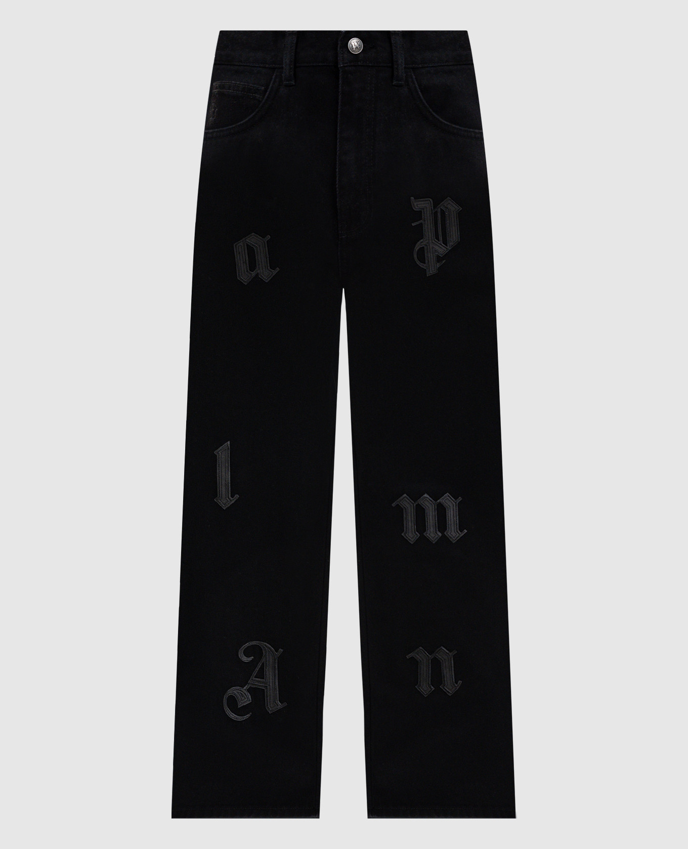 

Black jeans with logo applique Palm Angels