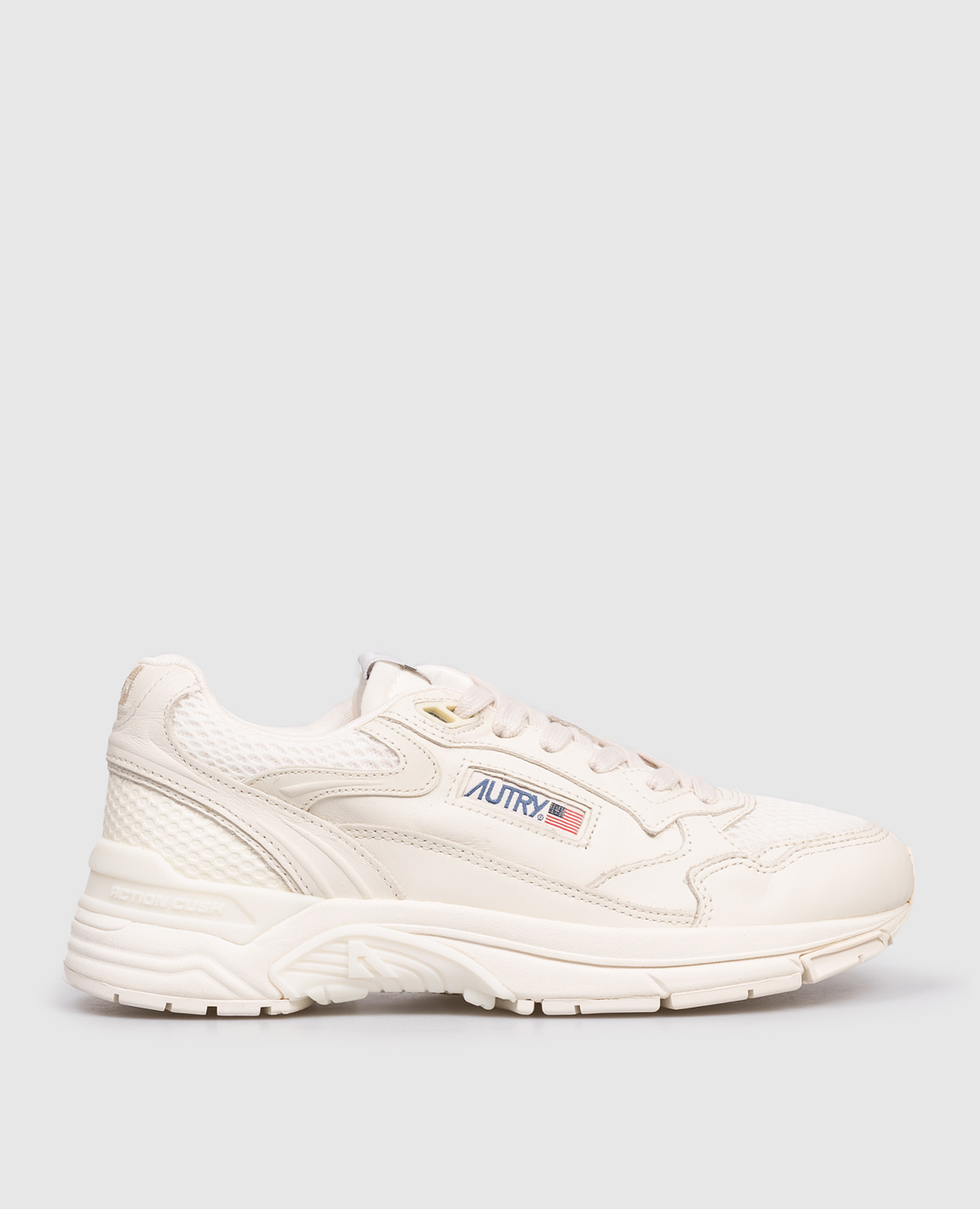 Beige Hyperway combination sneakers AUTRY