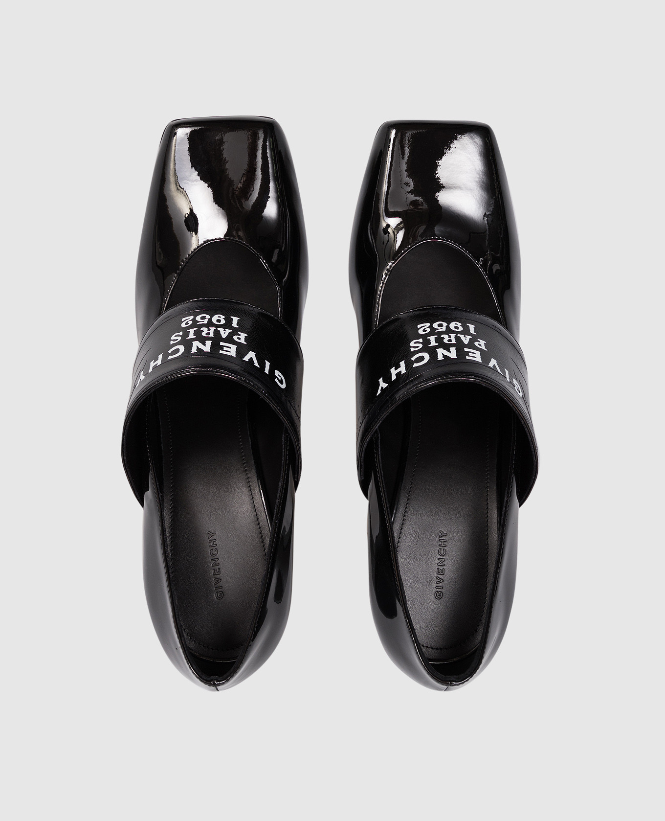 Black patent leather shoes with logo Givenchy 4