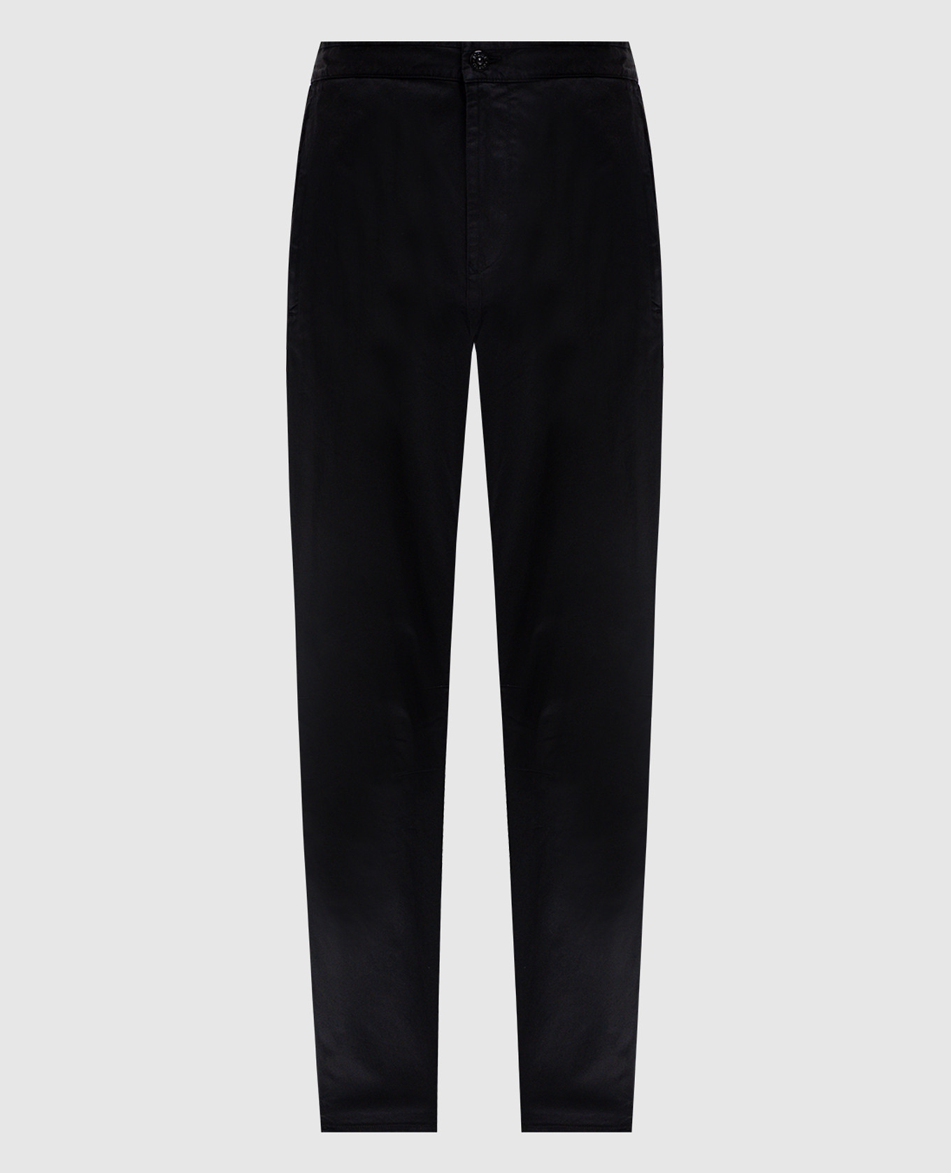 

Black pants with logo patch Stone Island, Черный