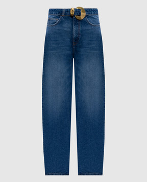 Twinset Blue banana jeans with a frayed effect 252TP2570