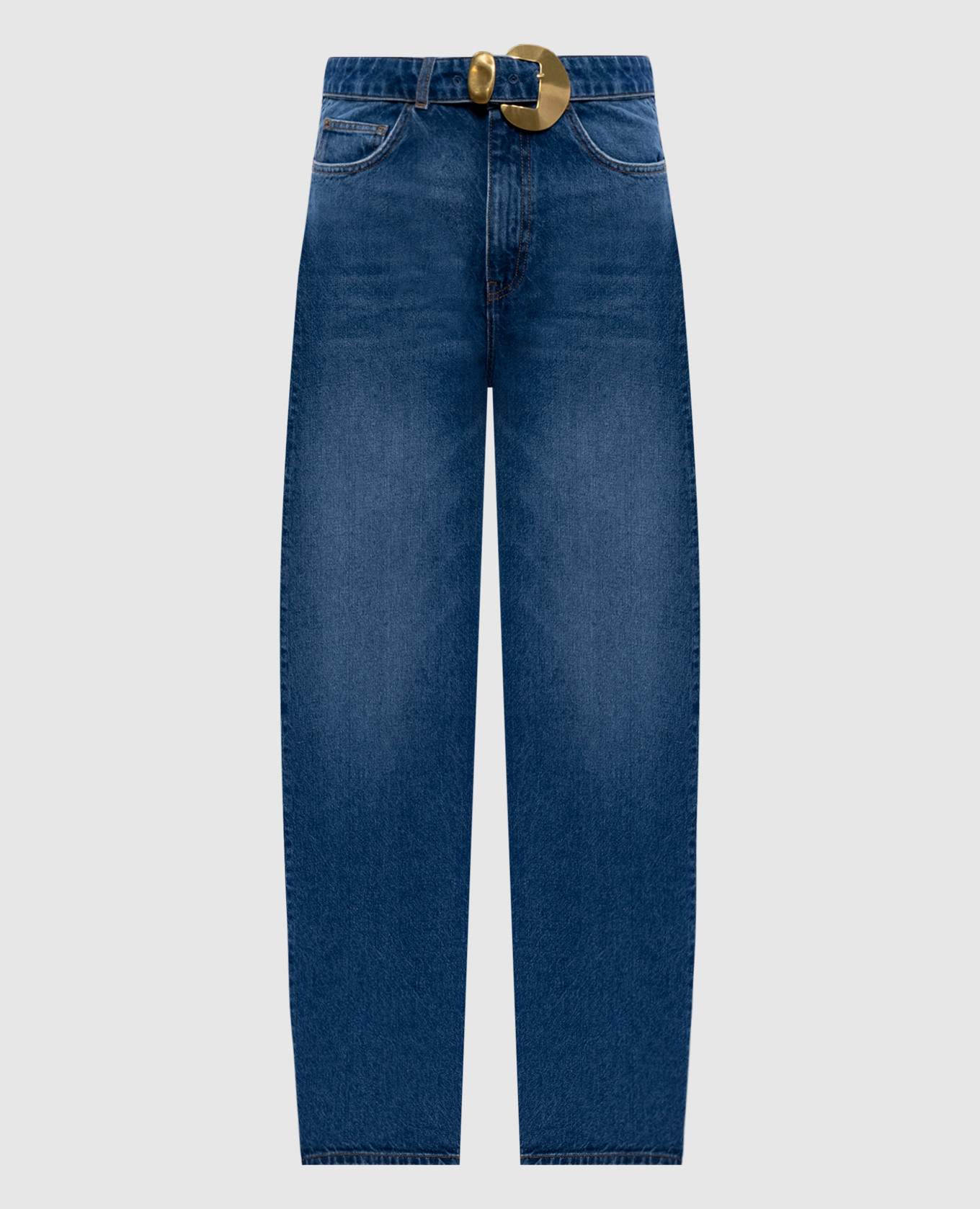 Blue banana jeans with a frayed effect Twinset