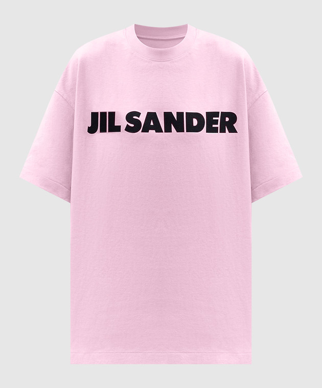 Jil Sander - Pink T-shirt with logo print J53GC0009J45148 - shop