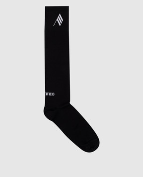 The Attico Black socks with a logo pattern 250WCAK00022CCC102AA