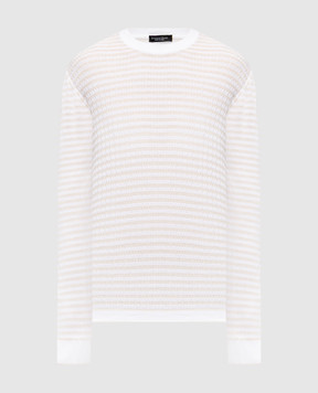 Stefano Ricci White striped silk jumper K212024G01F25190