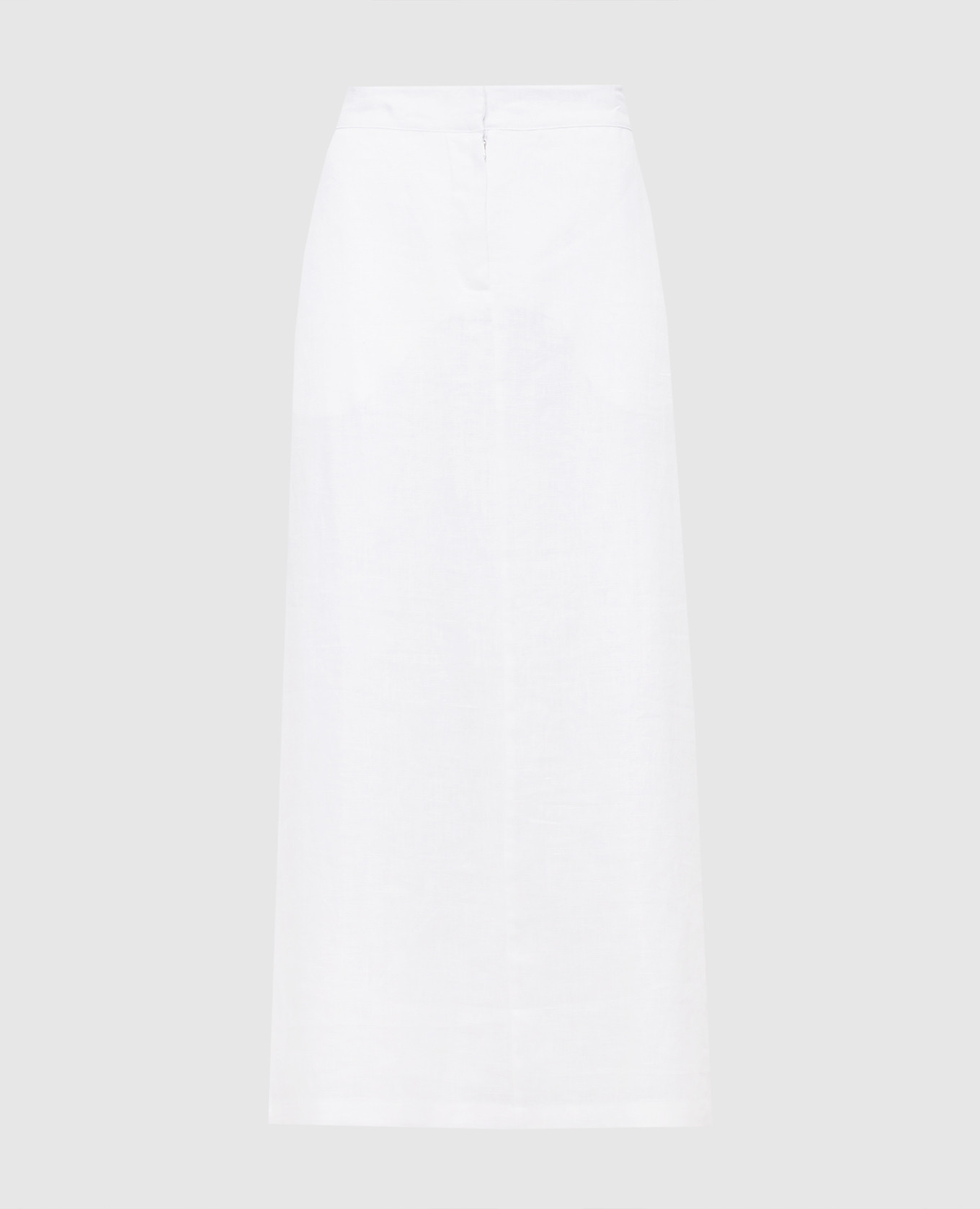 

White Nelli midi skirt made of linen Faithfull, Белый