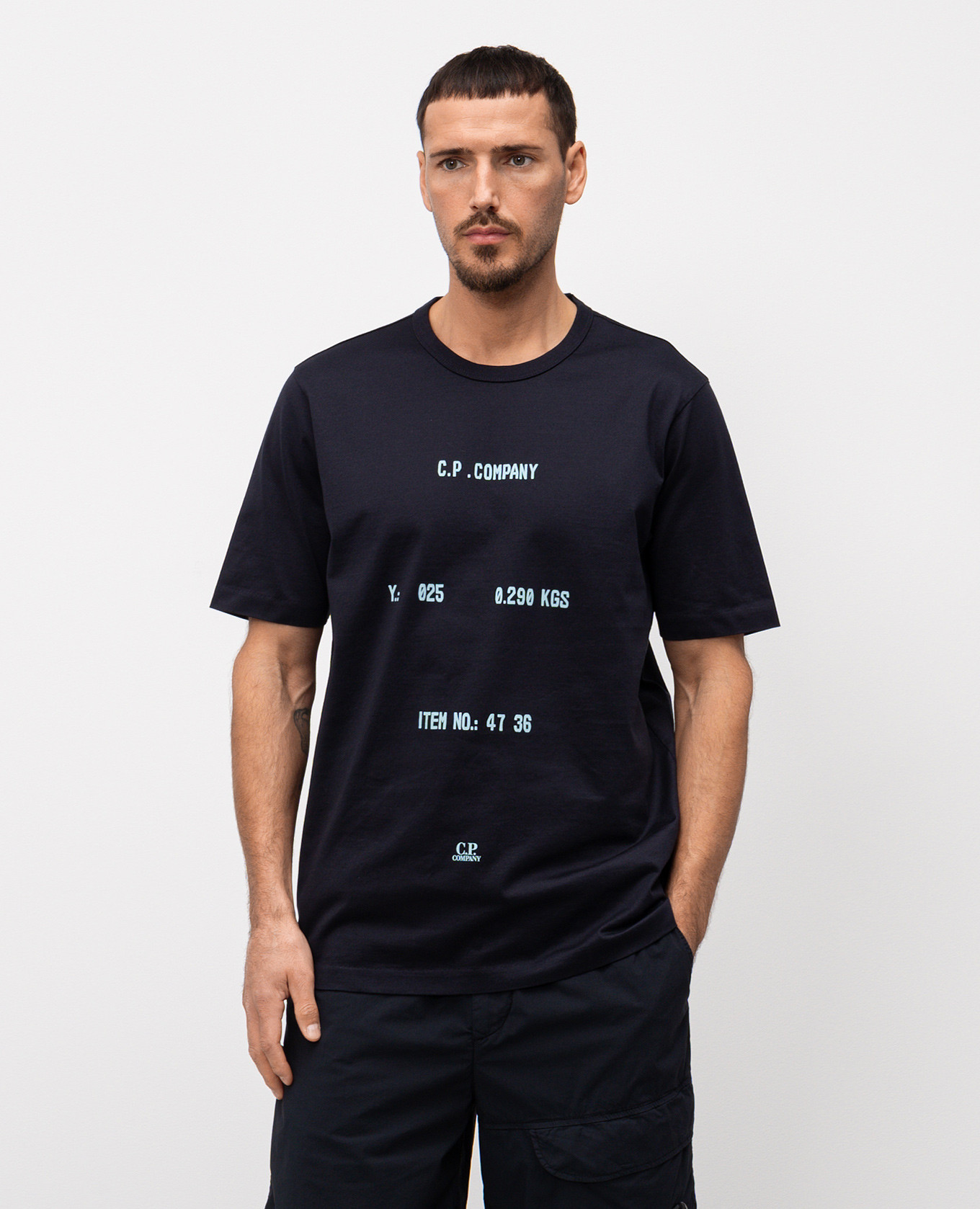 

Blue t-shirt with logo print C.P. Company