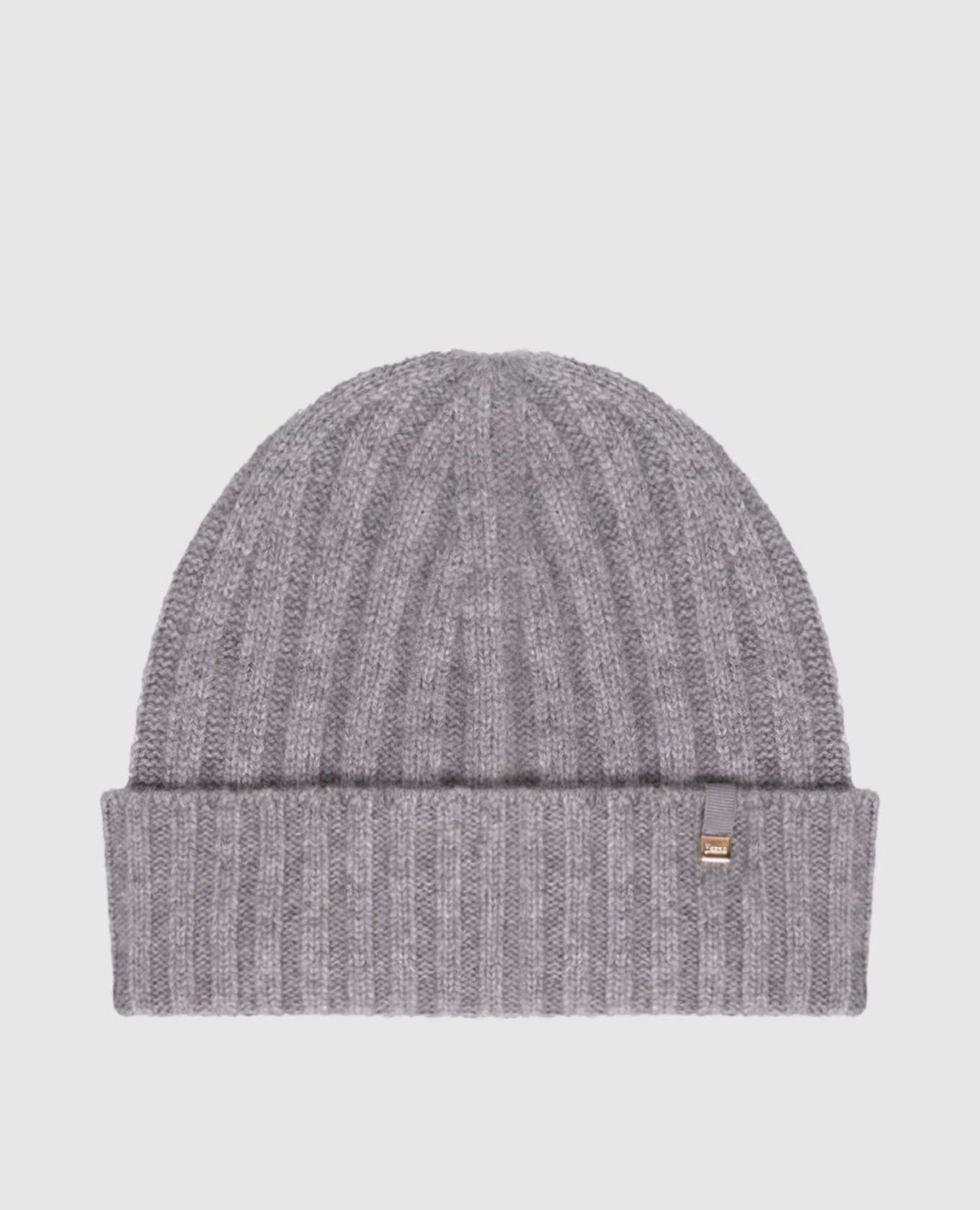 Grey cashmere hat with logo Herno
