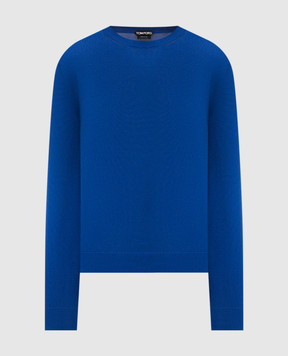 Tom Ford Blue silk jumper KCL057YMS135