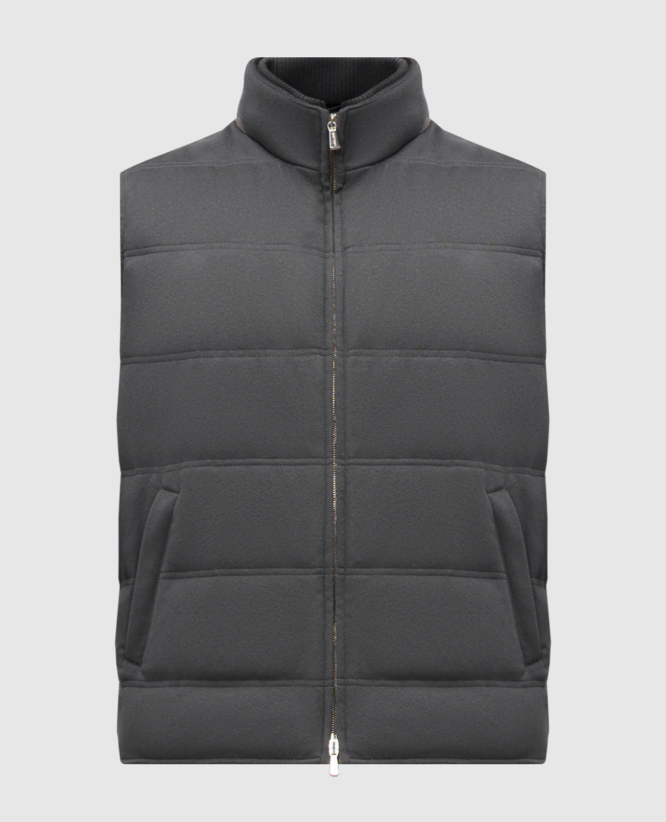

Grey cashmere down vest Enrico Mandelli