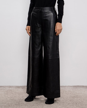 Yves Salomon Black leather pants 25WYP202XXAPXX