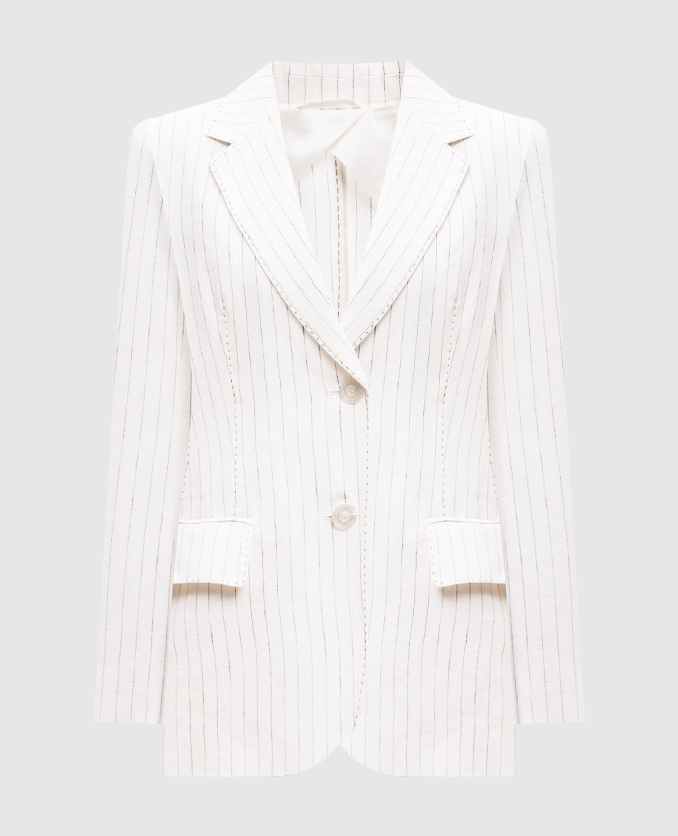 

TESO white striped linen jacket Max Mara