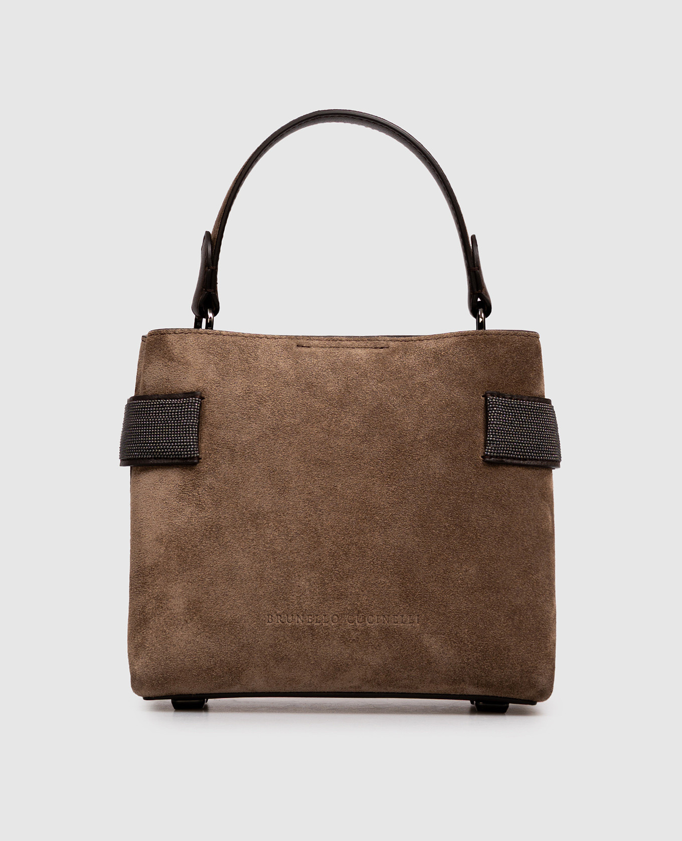 

Essence brown suede bag with logo Brunello Cucinelli
