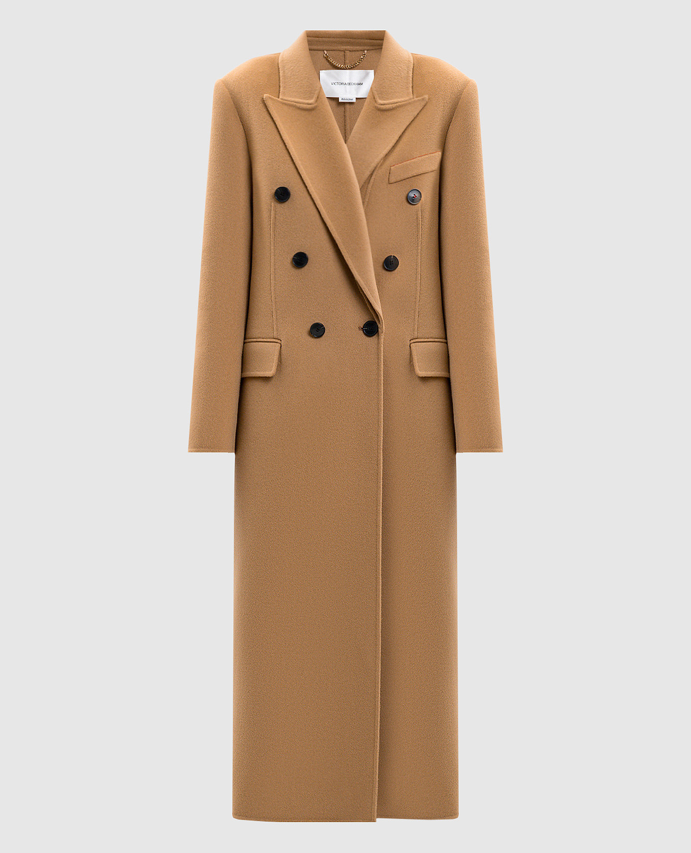 

Beige double-breasted wool and cashmere coat Victoria Beckham