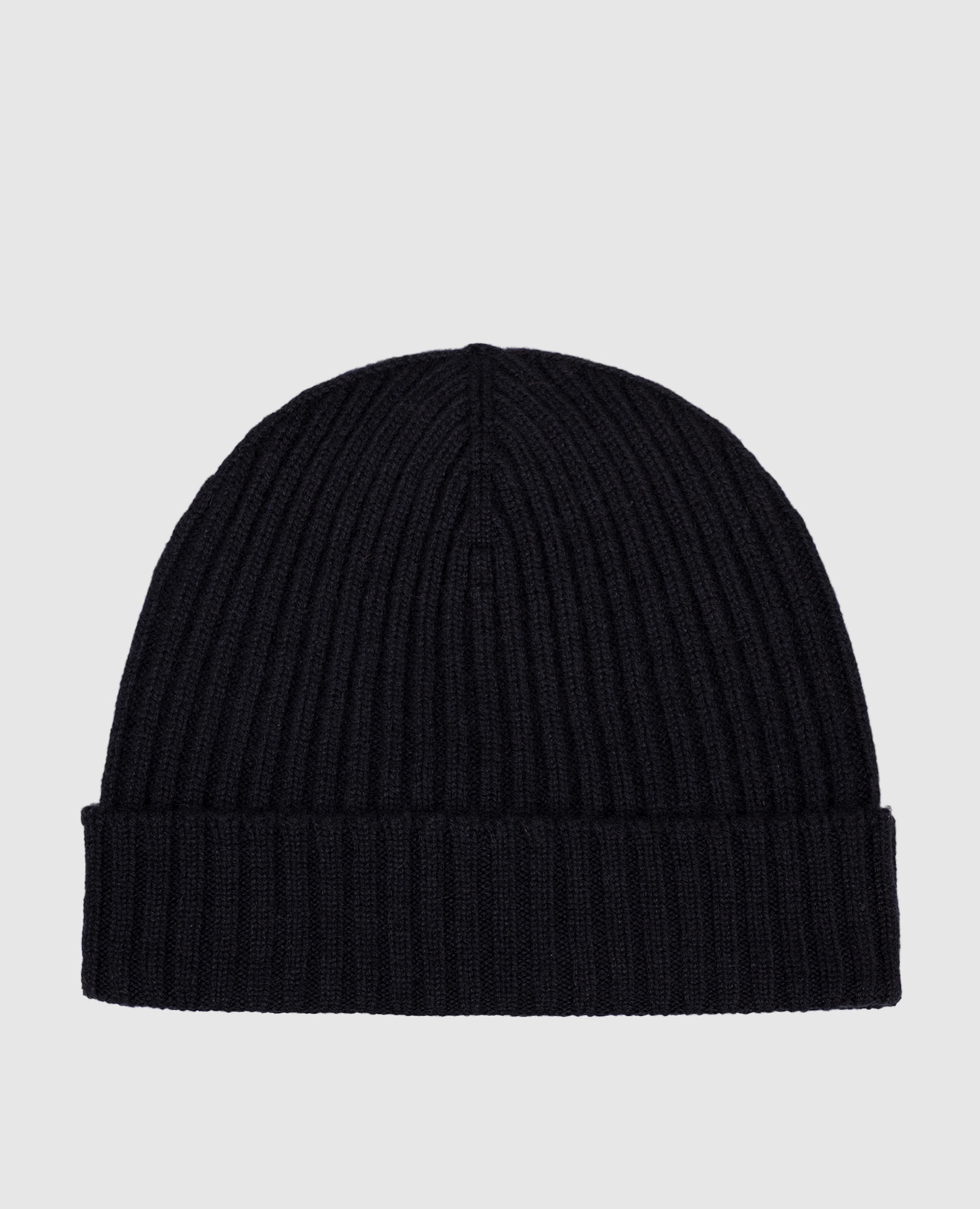 Blue ribbed cashmere hat Agnona
