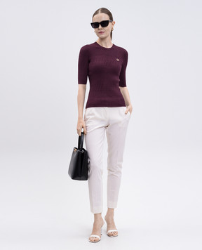Twinset Purple ribbed top 252TP3240