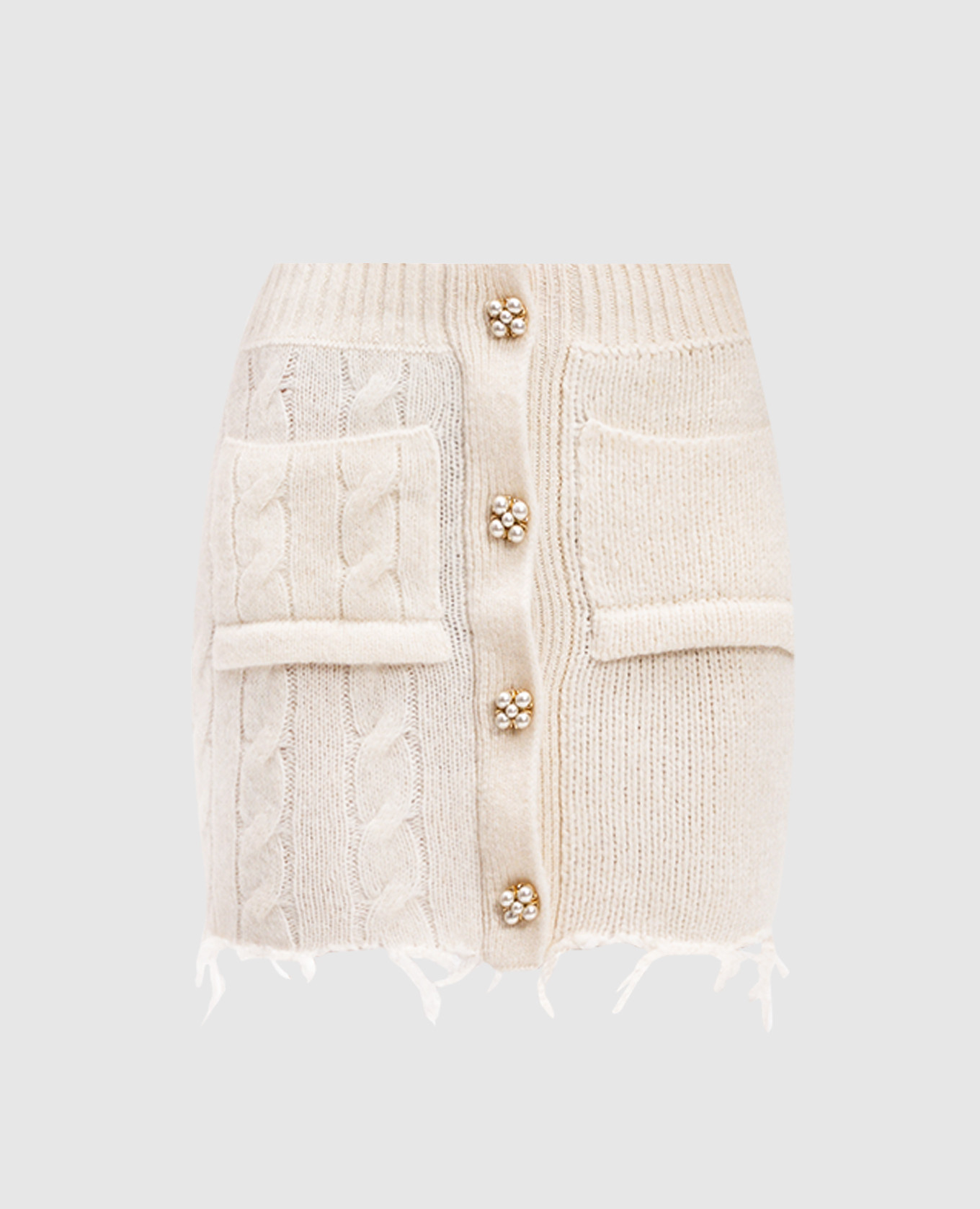 

White alpaca skirt with beads Vetements