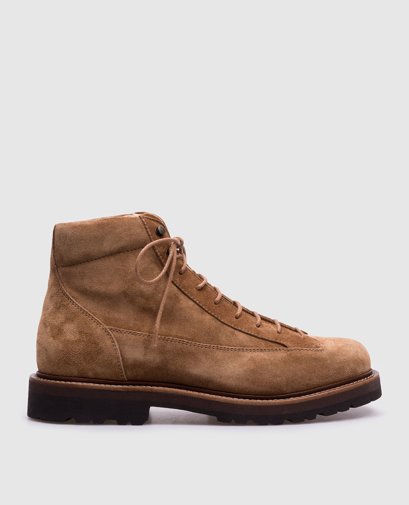 Urban outdoor brown suede boots brunello cucinelli
