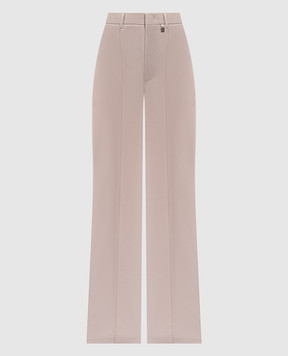 Giuseppe Di Morabito Milano Beige wool trousers with logo emblem 04SSPA11404410