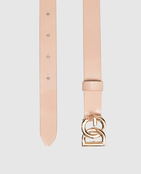 Dolce&Gabbana Children's beige patent leather belt EE0070A1471
