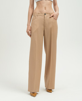 Jil Sander Brown pants made of wool J04KA0004J40003