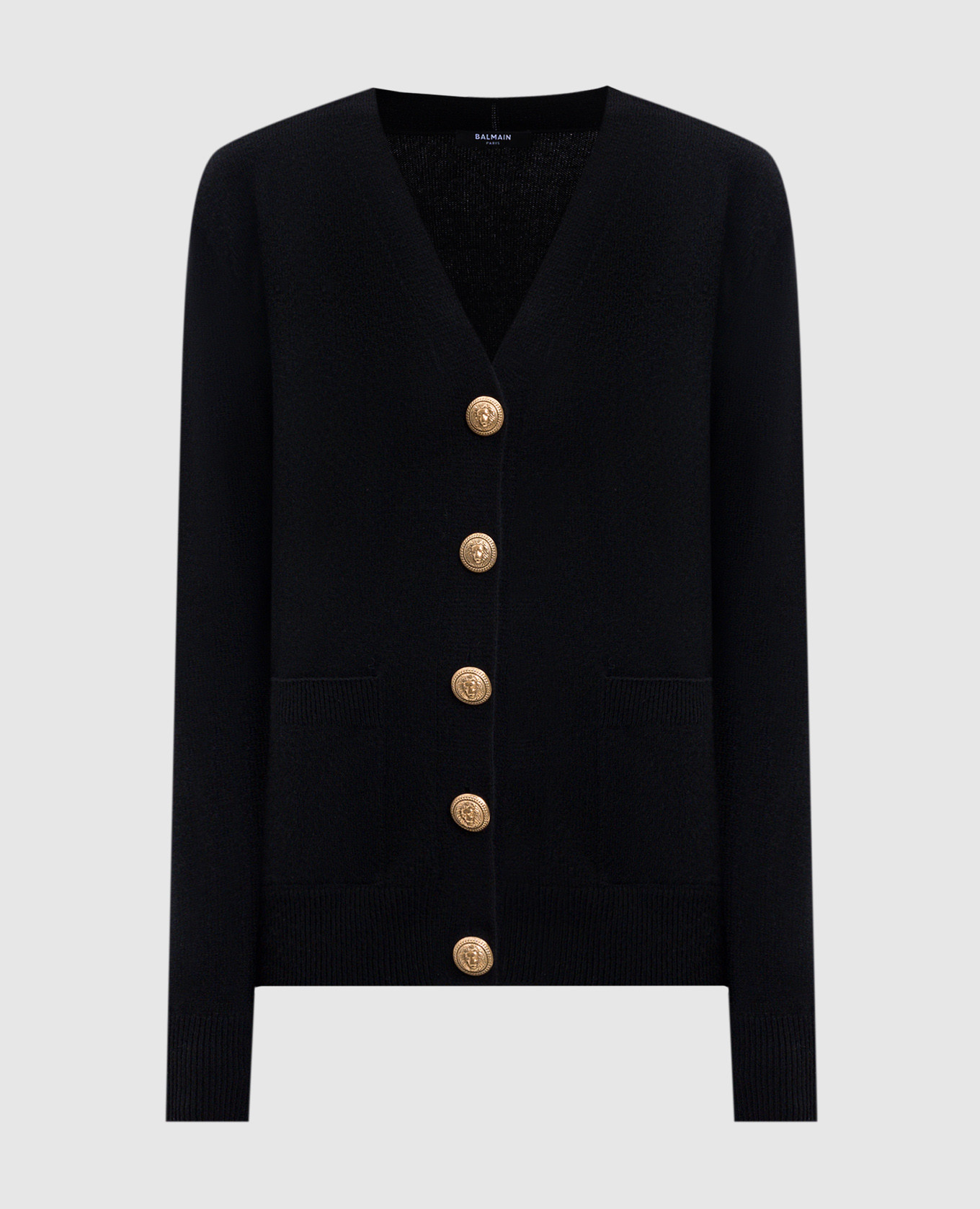 

Black wool and cashmere cardigan Balmain