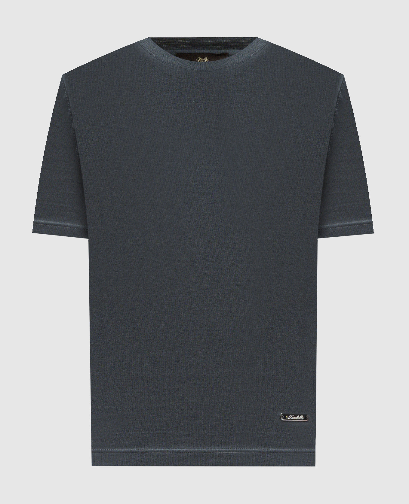 

Grey T-shirt with logo Enrico Mandelli