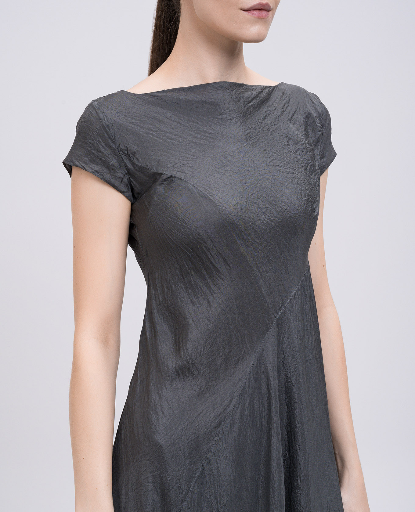 

Gray silk dress with an asymmetrical cut Marc Le Bihan, Grey