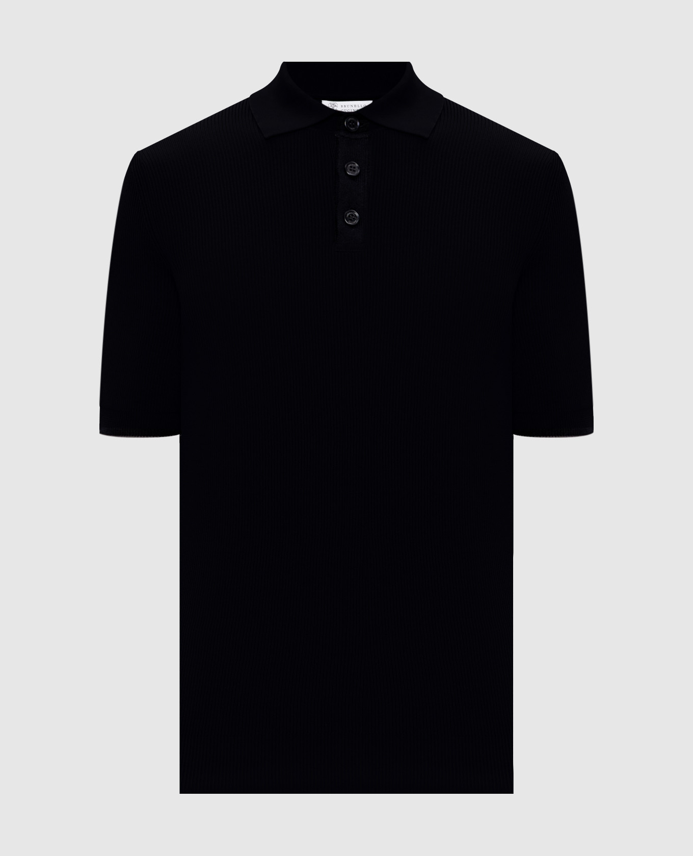

Black ribbed polo shirt Brunello Cucinelli