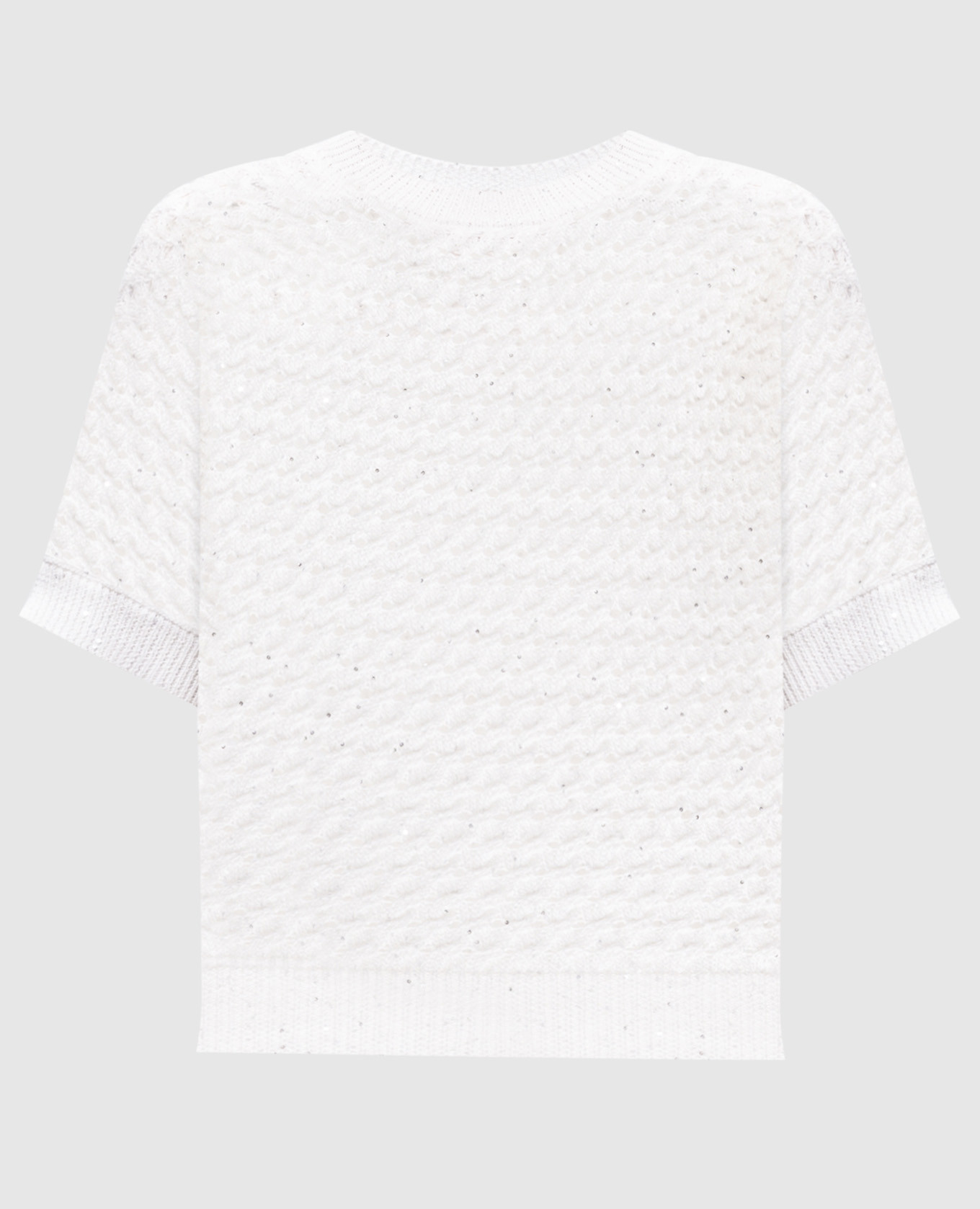 White openwork top with sequins Peserico