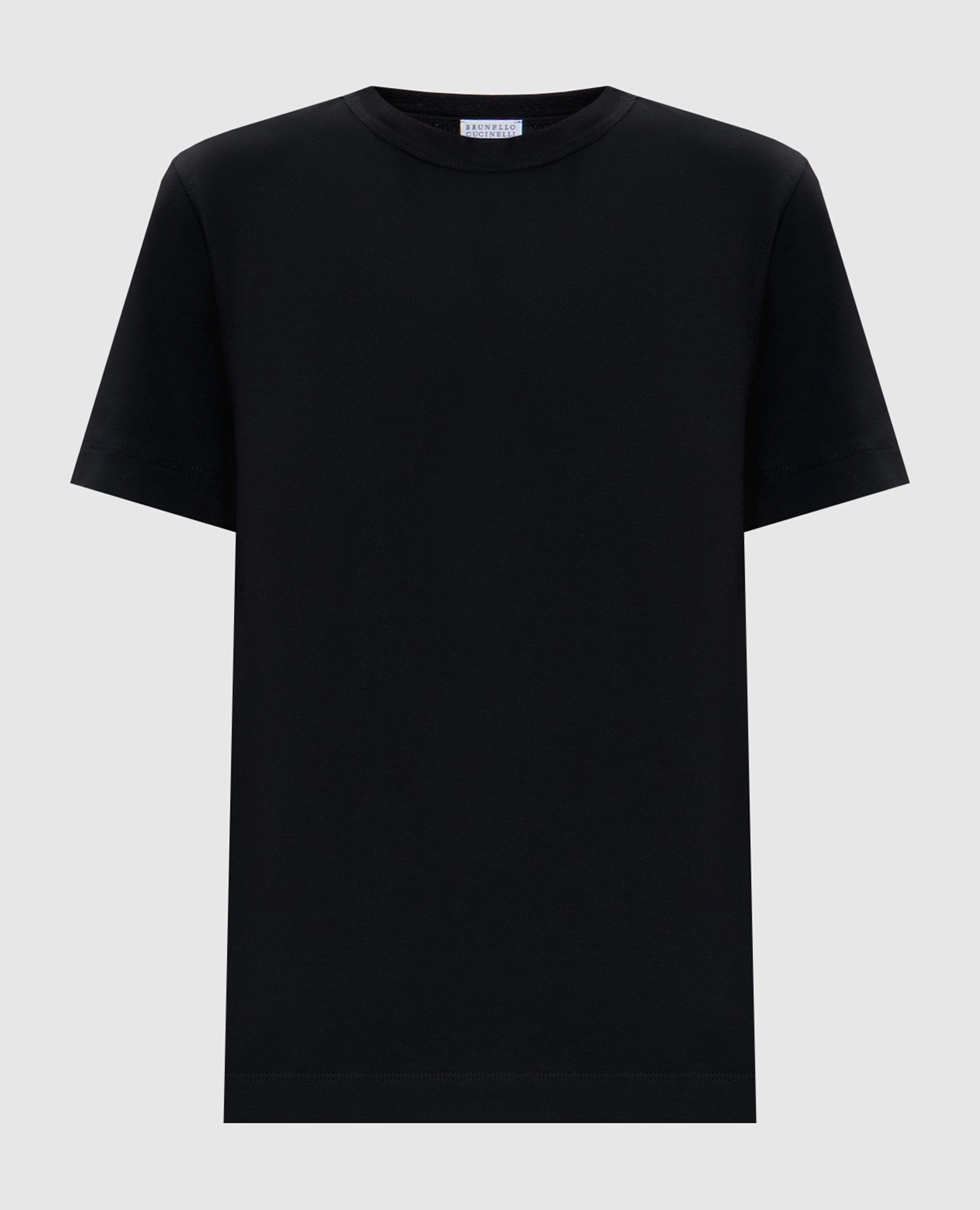 Black t-shirt with monil lace brunello cucinelli