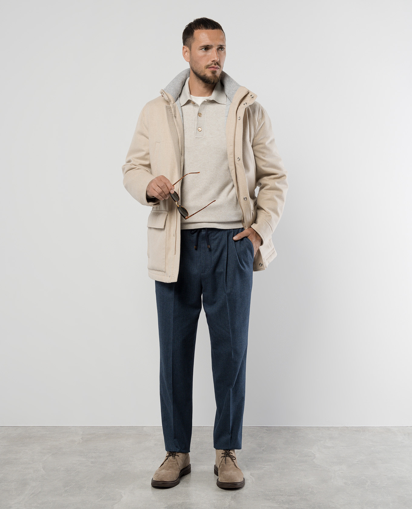 Blue pants with a pattern Brunello Cucinelli 2