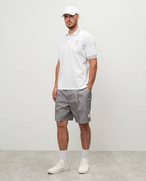 Brunello Cucinelli Gray shorts with logo patch MB4223386T