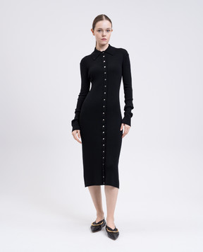 Jil Sander Black wool midi dress J02HP0034J14797